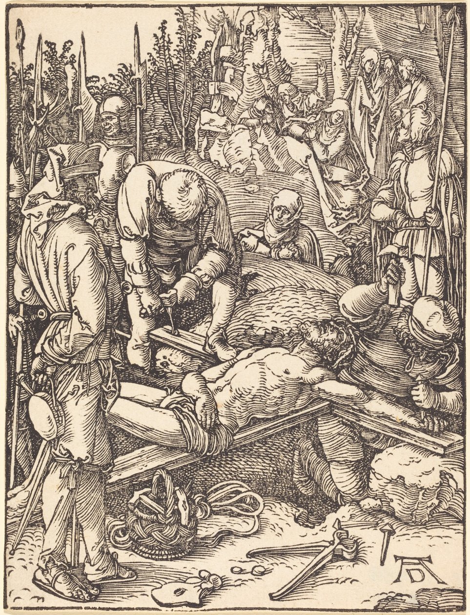 Christus aan het kruis genageld door Albrecht Dürer