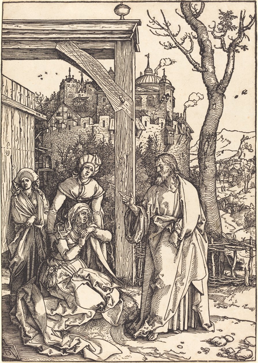 Christus Neemt Afscheid van Zijn Moeder door Albrecht Dürer