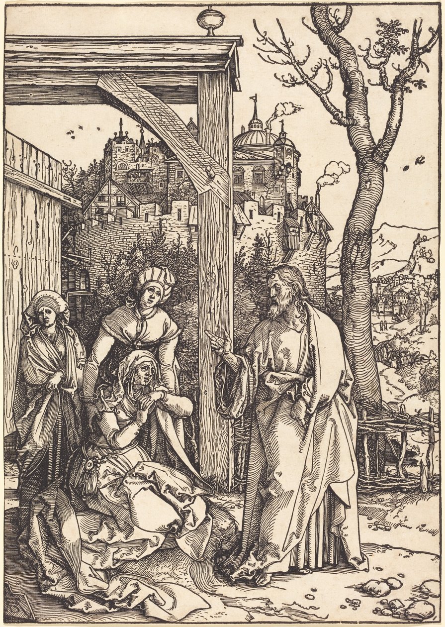 Christus neemt afscheid van zijn moeder door Albrecht Dürer