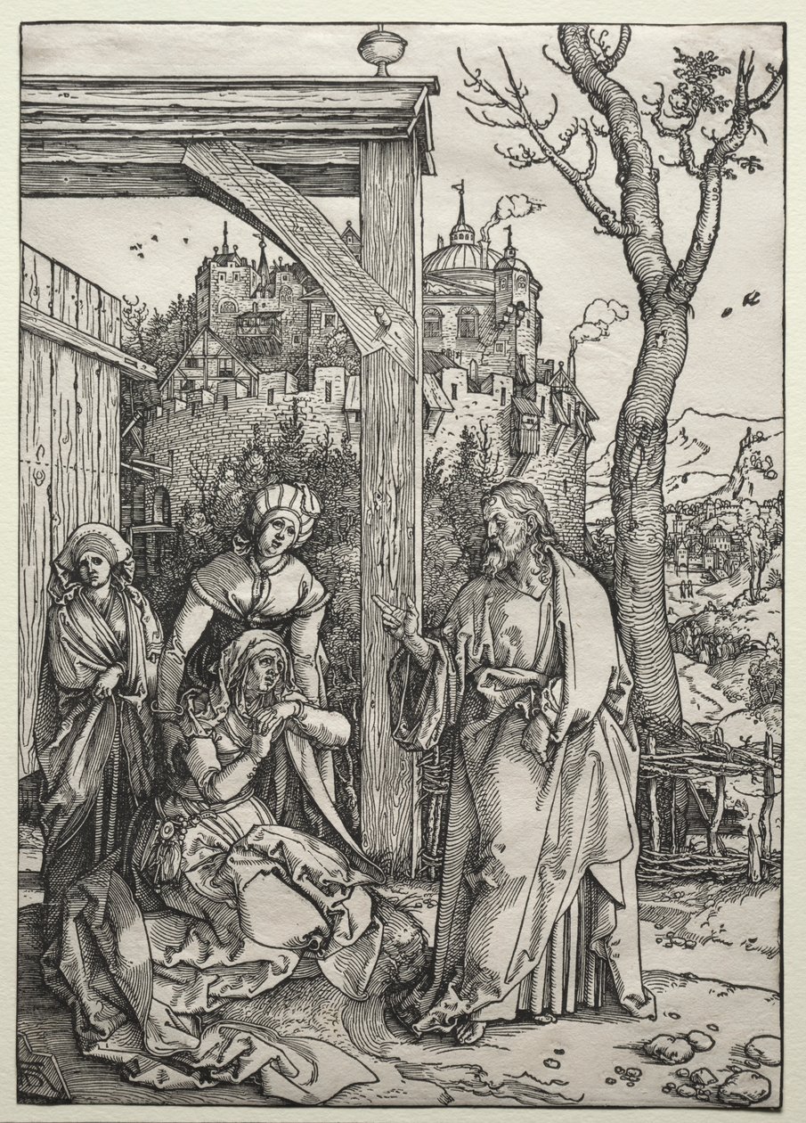 Christus neemt afscheid van zijn moeder, ca. 1504-1505 door Albrecht Dürer