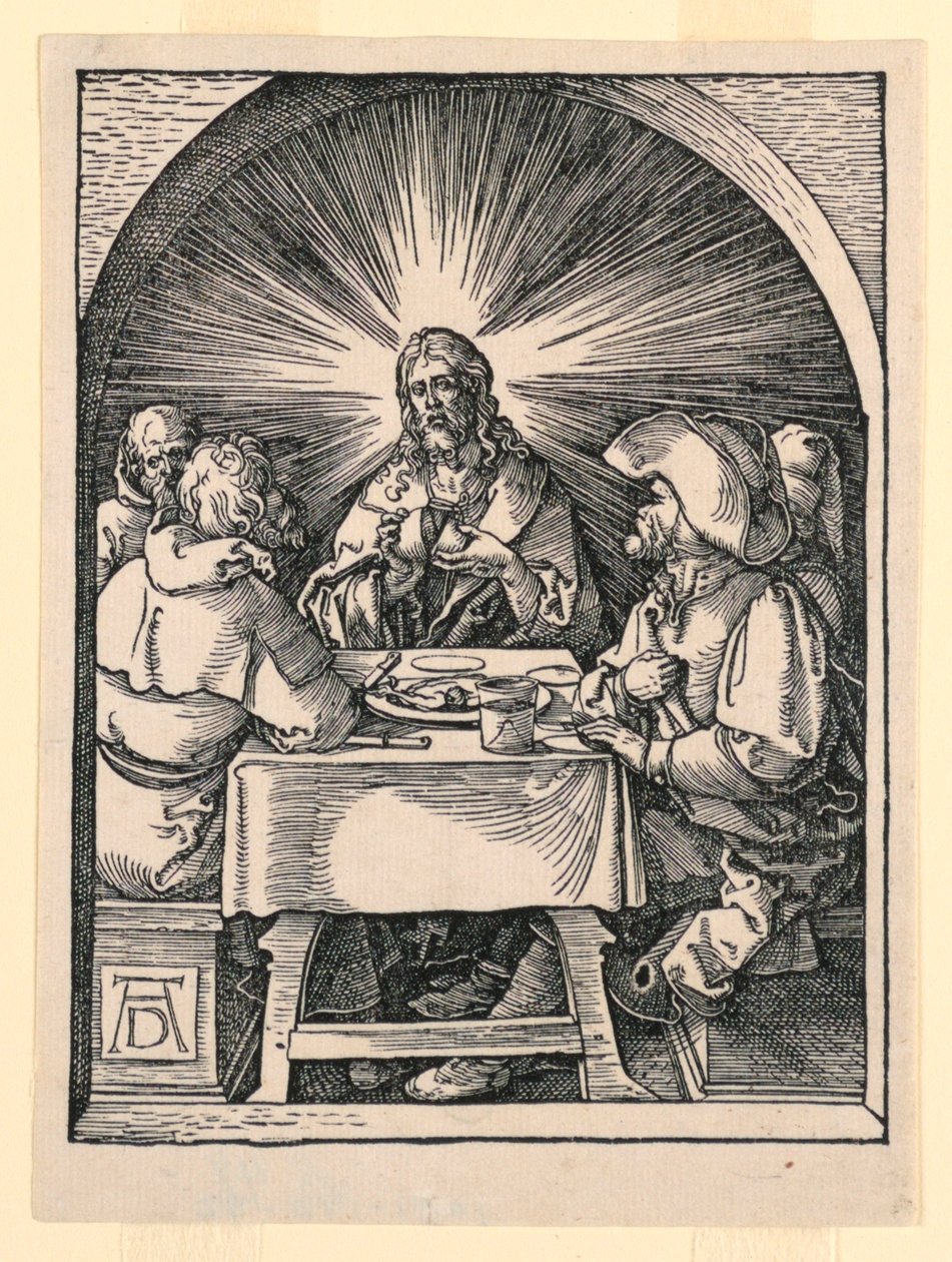 Christus in Emmaüs, uit de Kleine Passie-serie door Albrecht Dürer