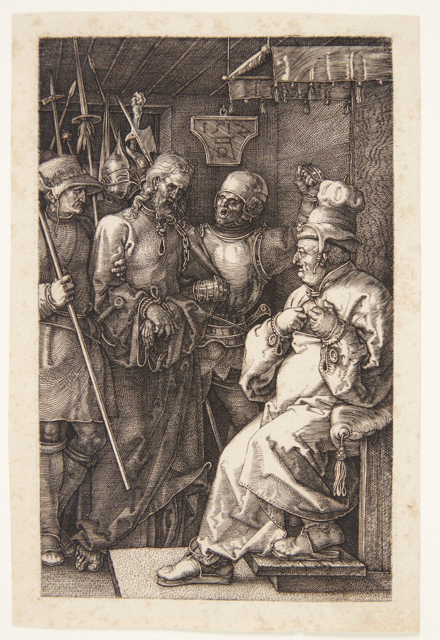 Christus voor Kajafas door Albrecht Dürer