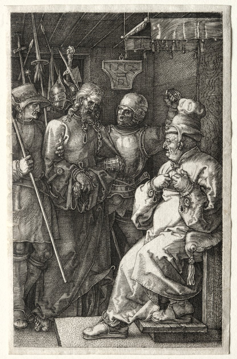 Christus voor Kajafas, 1512 door Albrecht Dürer