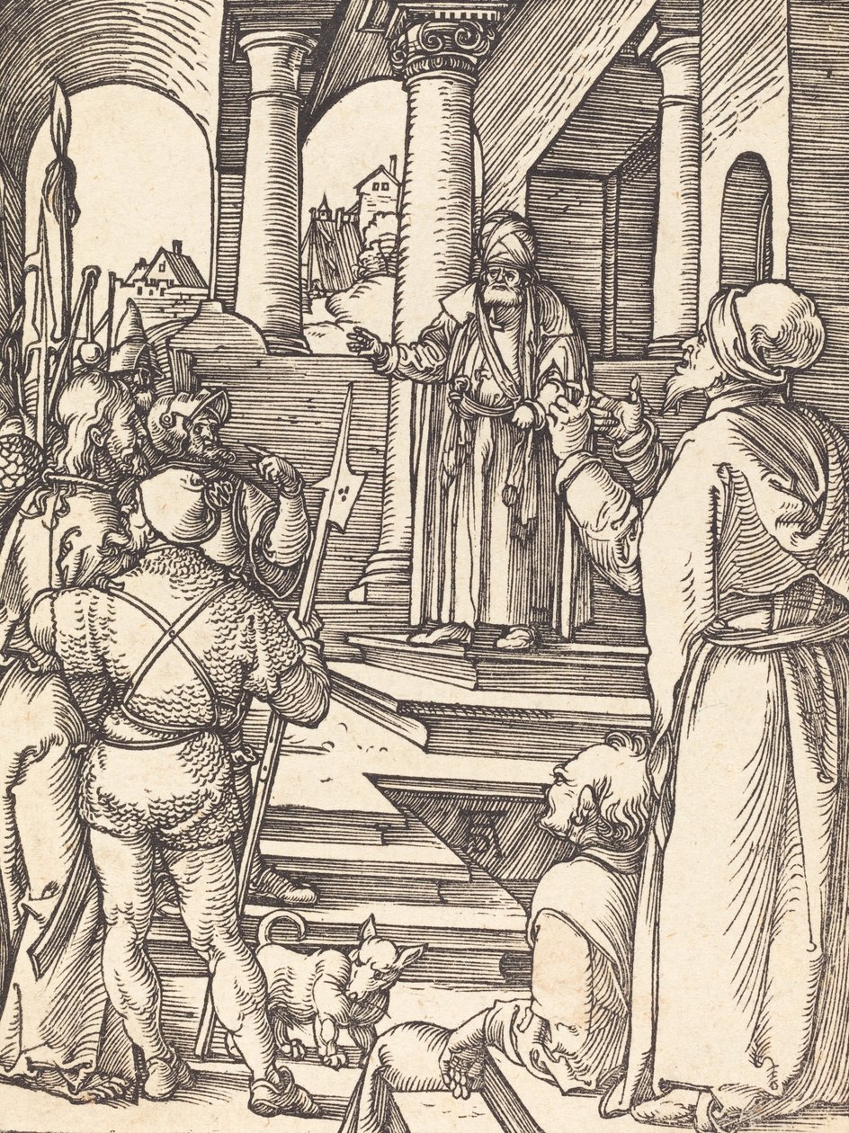 Christus voor Pilatus, waarschijnlijk ca. 1509-1510 door Albrecht Dürer