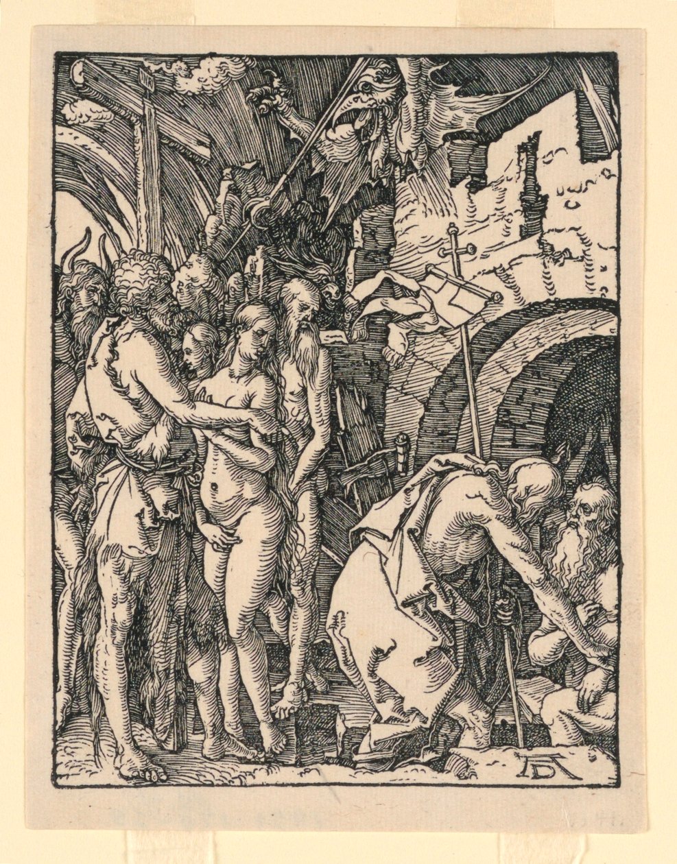 Christus in het voorgeborchte (Harrowing of Hell), uit de serie De Kleine Passie door Albrecht Dürer