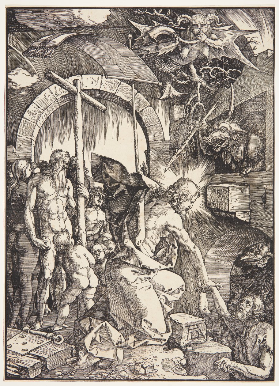 Christus in het voorgeborchte door Albrecht Dürer