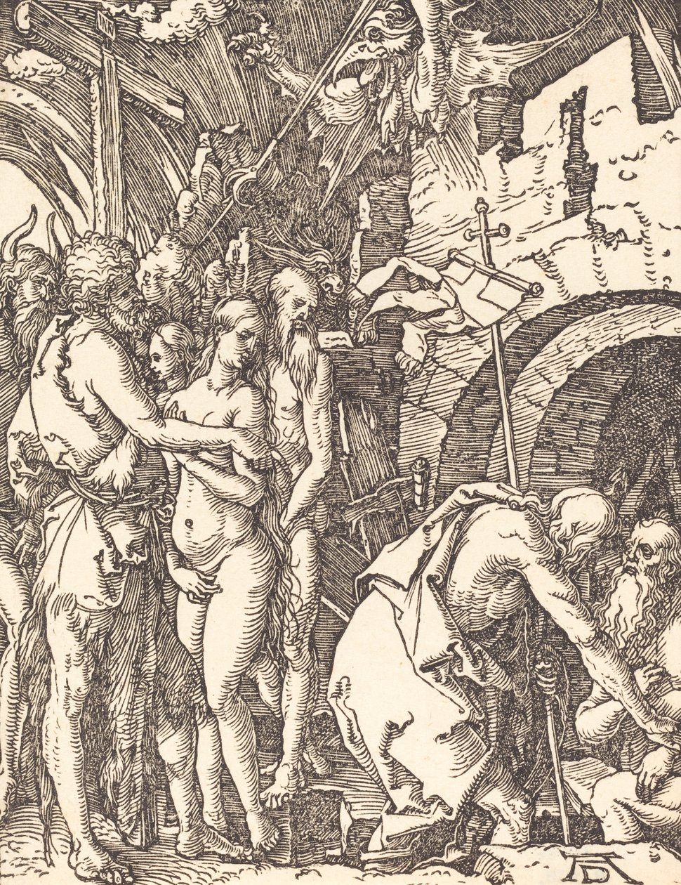 Christus in het voorgeborchte door Albrecht Dürer