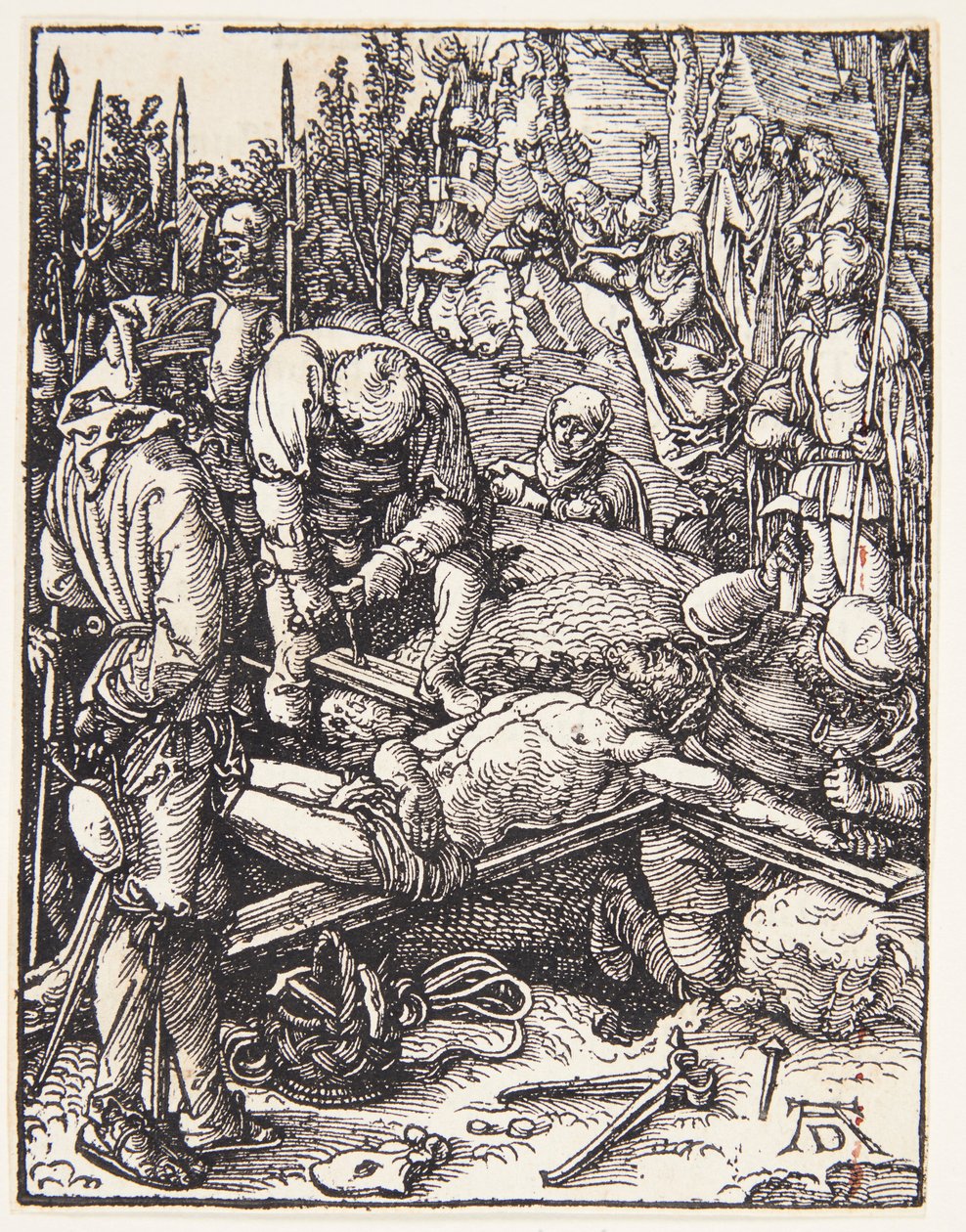 Christus, aan het kruis genageld door Albrecht Dürer
