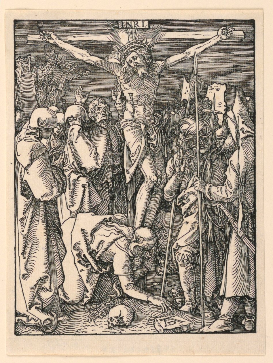 Christus aan het kruis (De Kruisiging), uit De Kleine Passie Serie door Albrecht Dürer