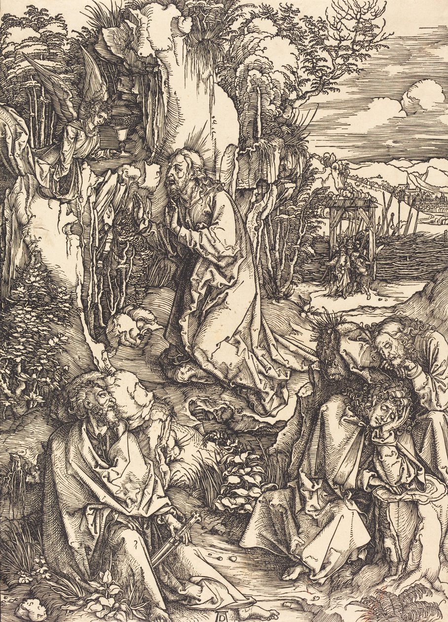 Christus op de Olijfberg, c. 1497 door Albrecht Dürer