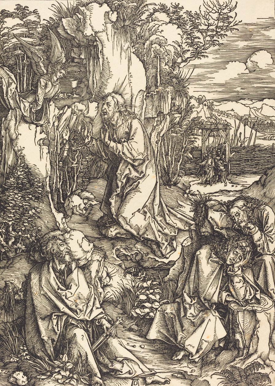 Christus op de Olijfberg, ca. 1497-1499 door Albrecht Dürer