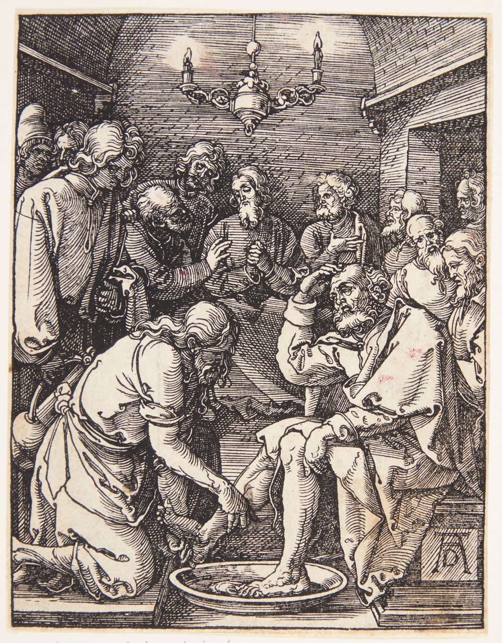 Christus wast de voeten van de heilige Petrus door Albrecht Dürer