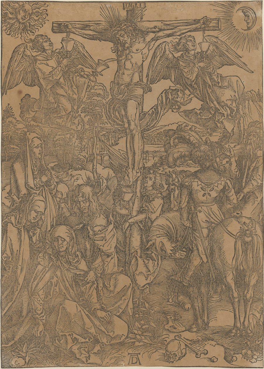 Christus aan het kruis, blad 8 uit de serie „De Grote Passie“ door Albrecht Dürer