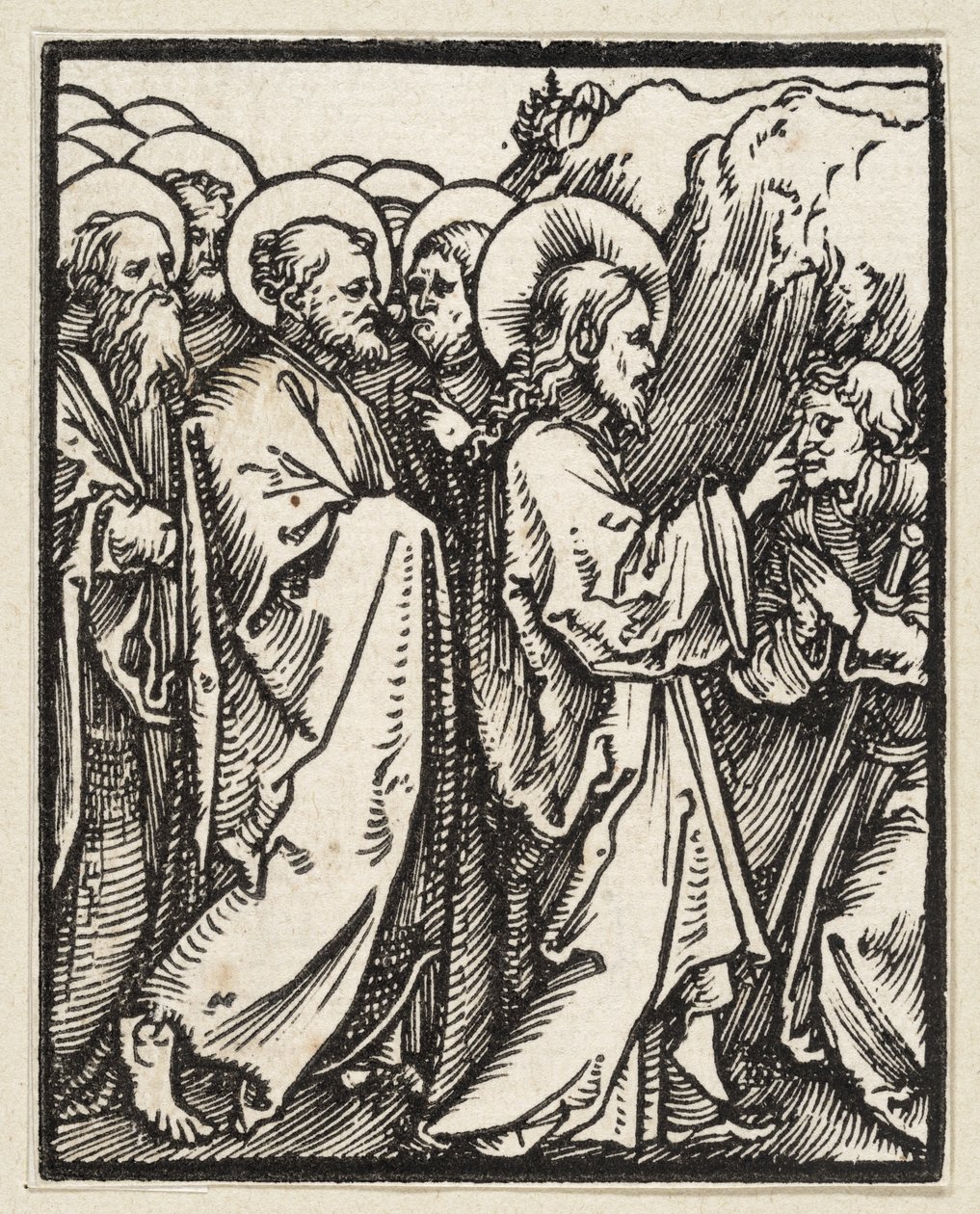 Christus geneest een blinde (uit: Postilla, 43 houtsneden) door Albrecht Dürer