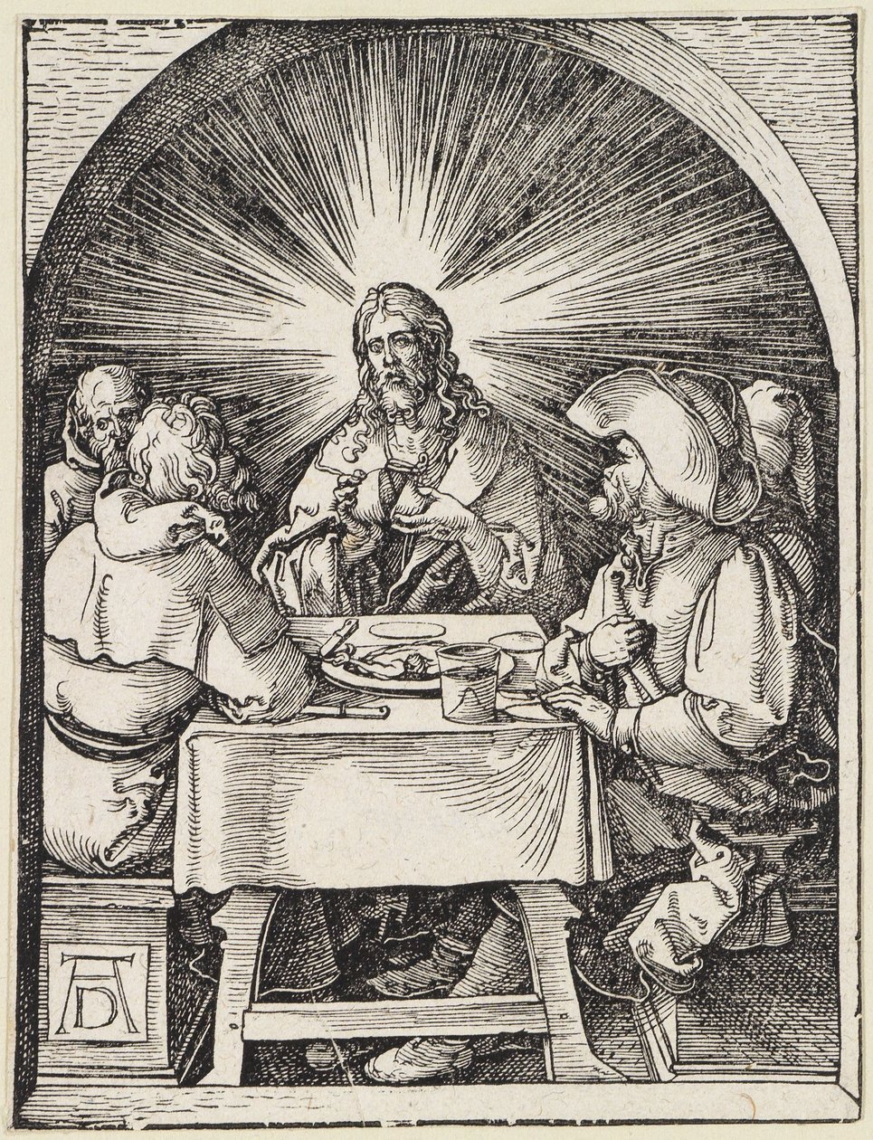 Christus in Emaus door Albrecht Dürer