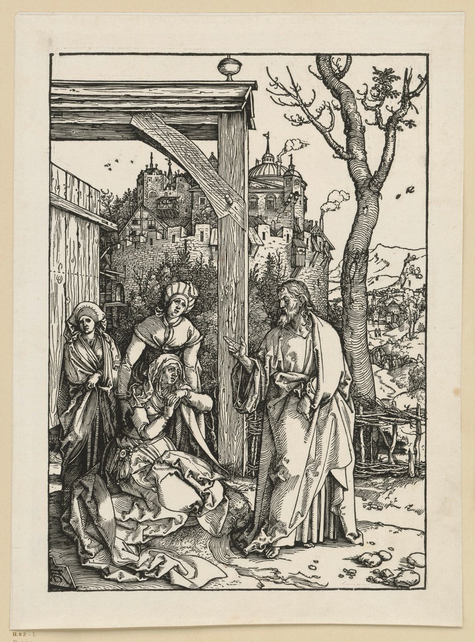 Christus neemt afscheid van zijn moeder (Leven van Maria) door Albrecht Dürer