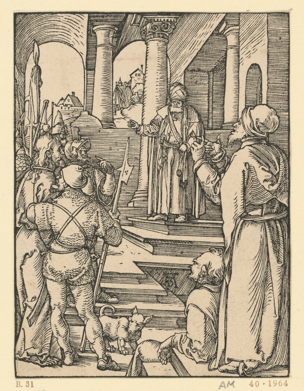 Christus voor Pilatus (Kleine Passie) door Albrecht Dürer
