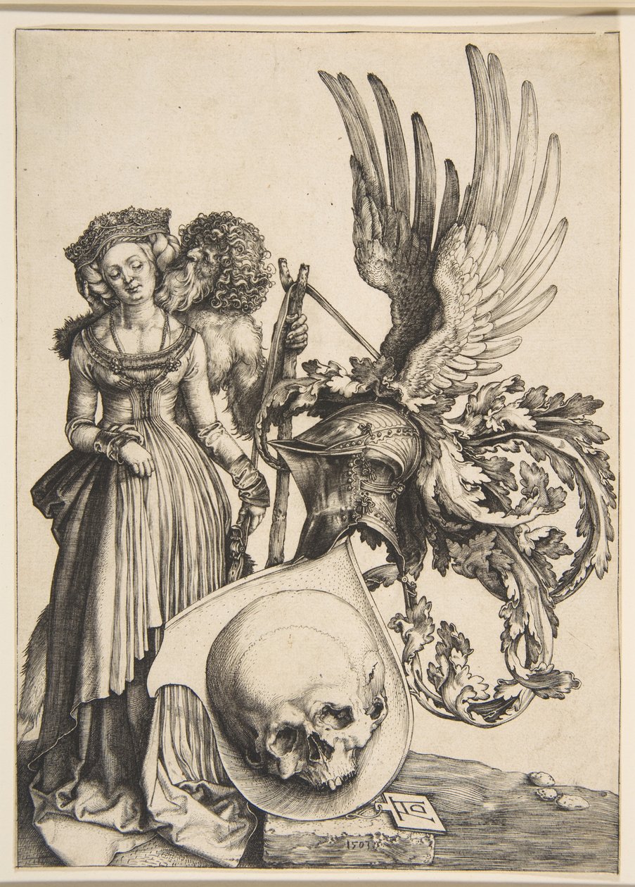 Wapen met een schedel door Albrecht Dürer