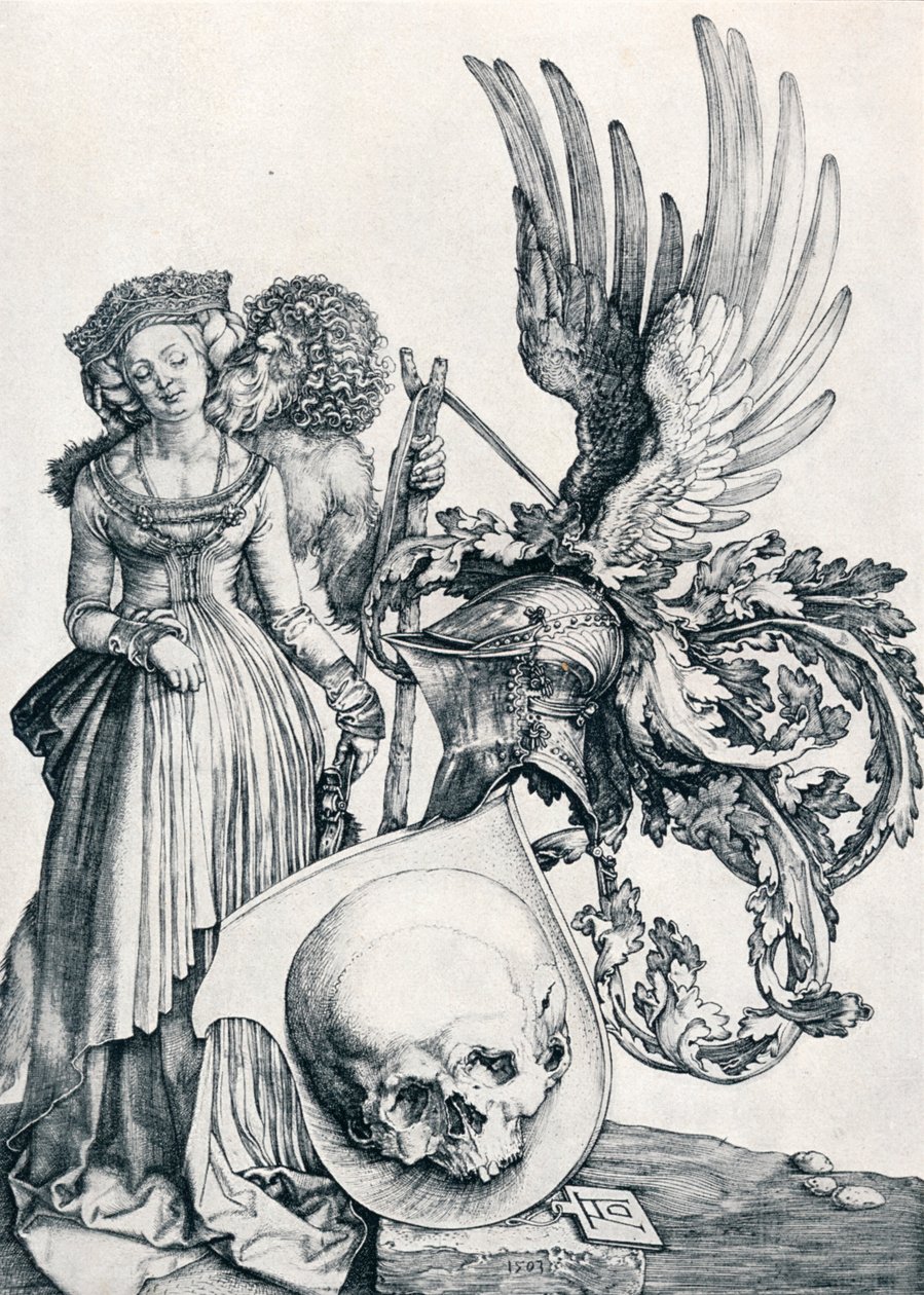 Wapen met een schedel, 1503-1906 door Albrecht Dürer