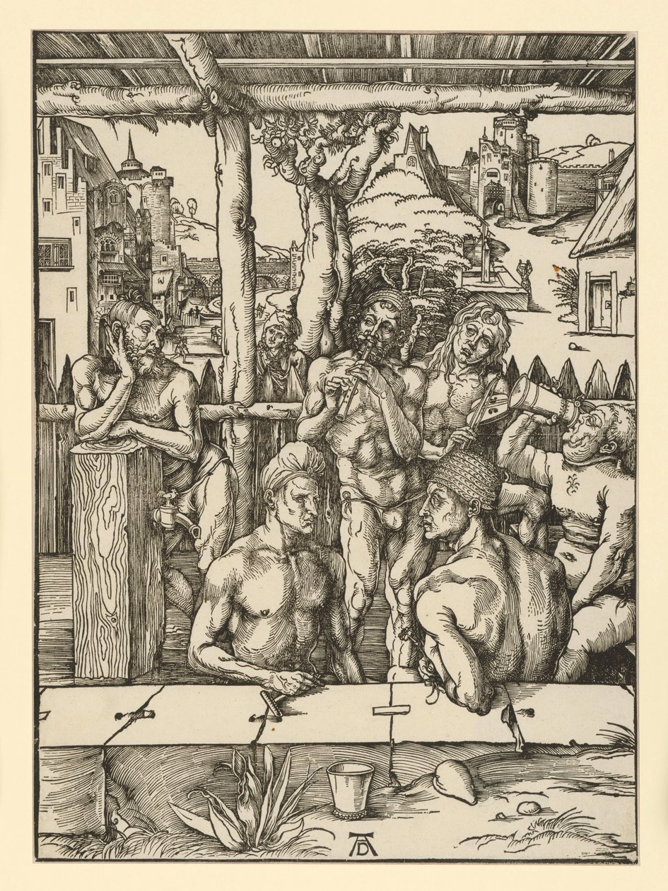 Het badhuis door Albrecht Dürer