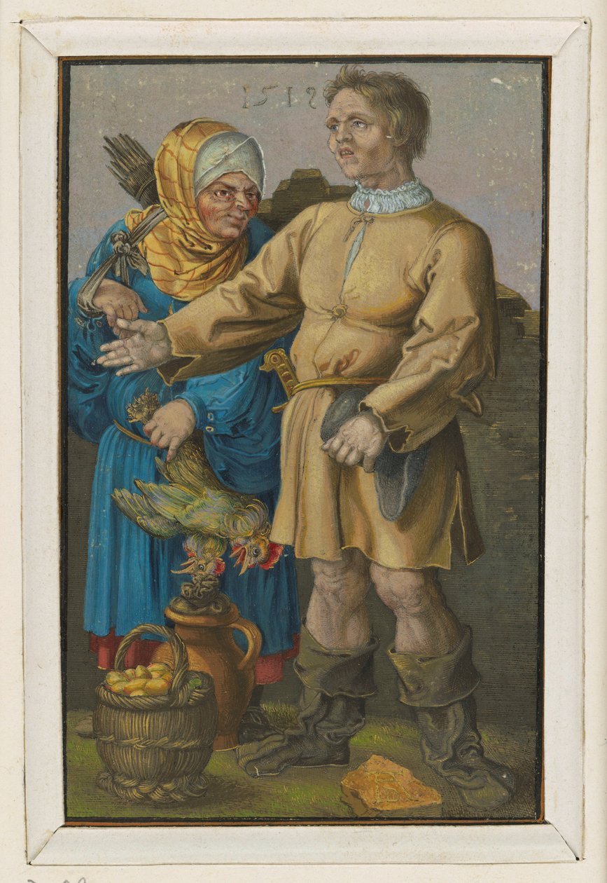 Het boerenpaar op de markt door Albrecht Dürer