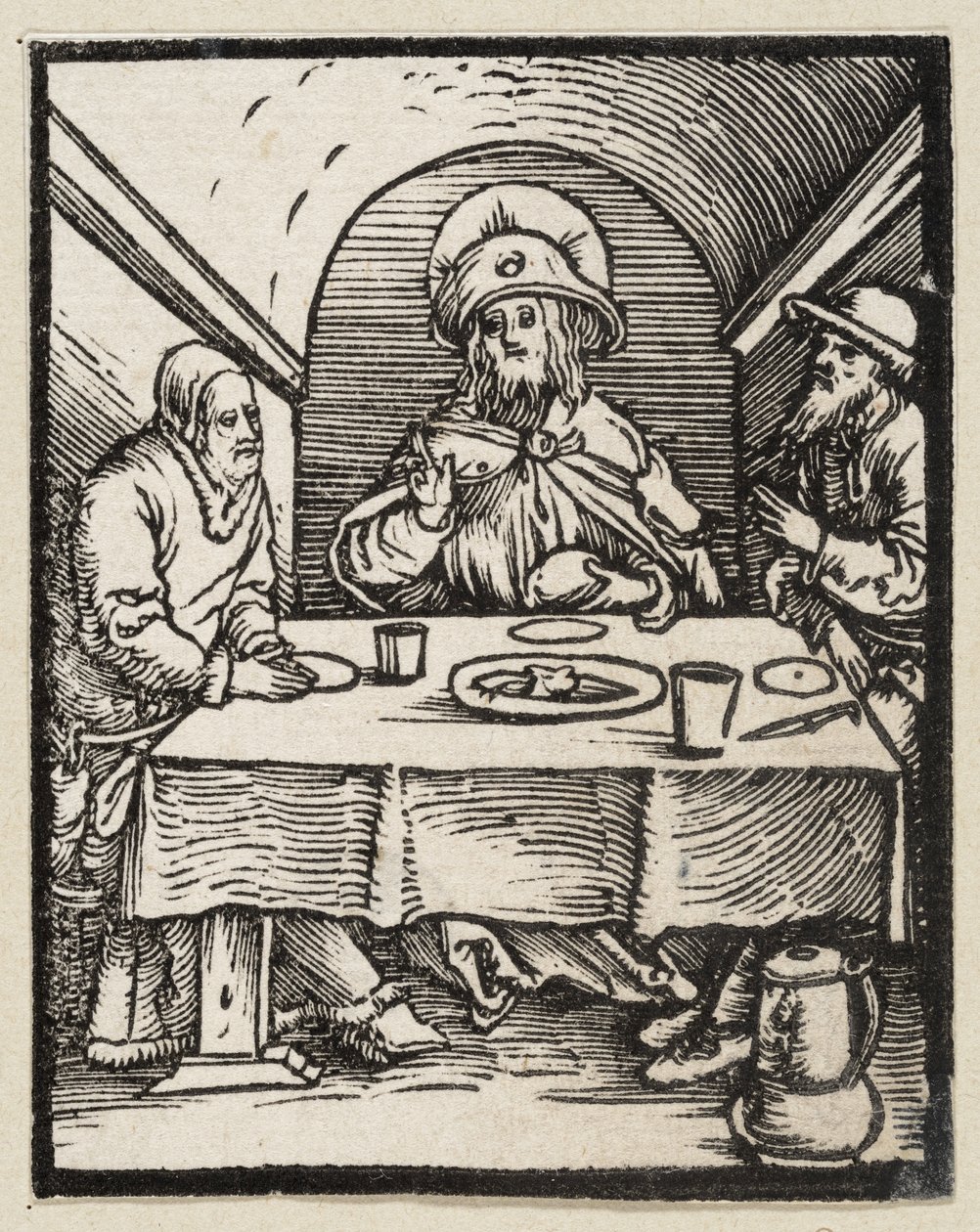 Het Emmaüs-maal (43 religieuze thema’s) door Albrecht Dürer