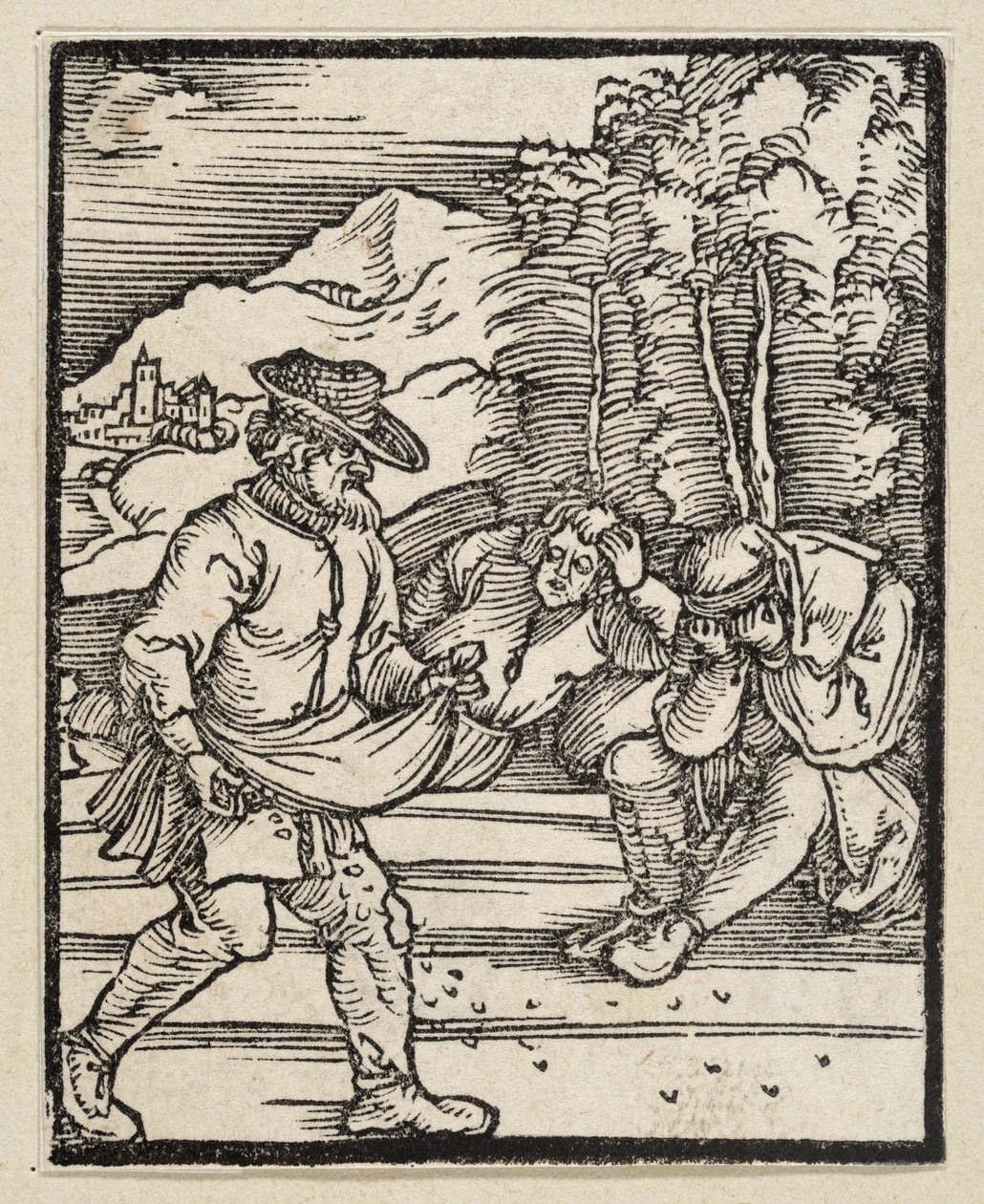 De gelijkenis van de vijand die onkruid zaait (uit: Postilla, 43 houtsneden) door Albrecht Dürer