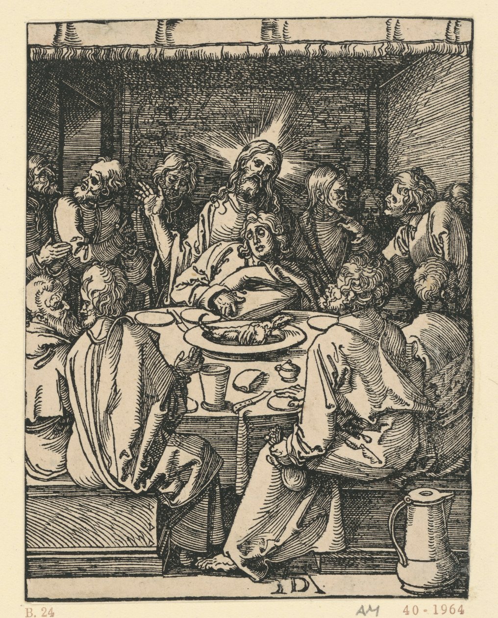 Het Laatste Avondmaal (Kleine Passie) door Albrecht Dürer
