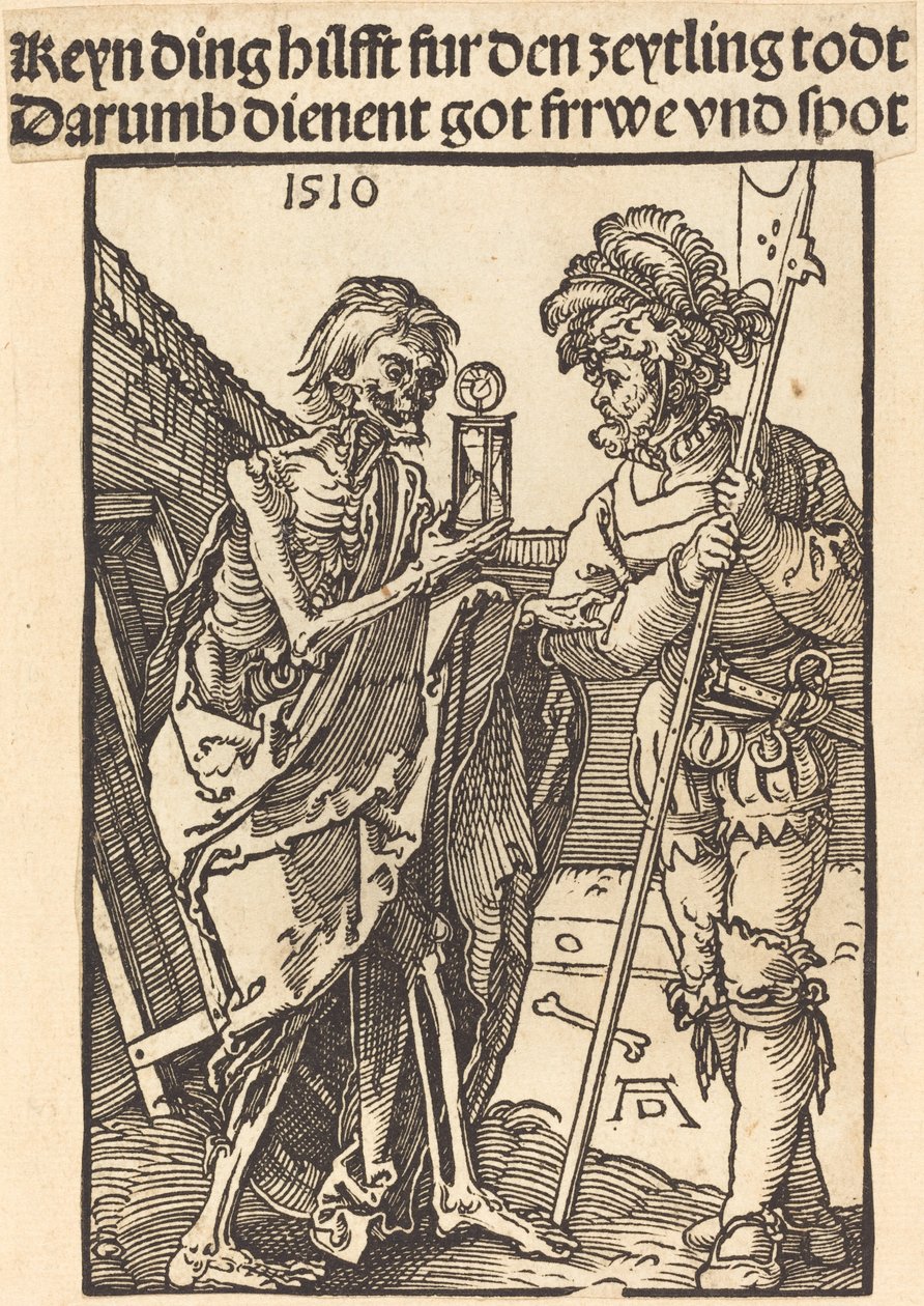 De dood en de lansquenet door Albrecht Dürer