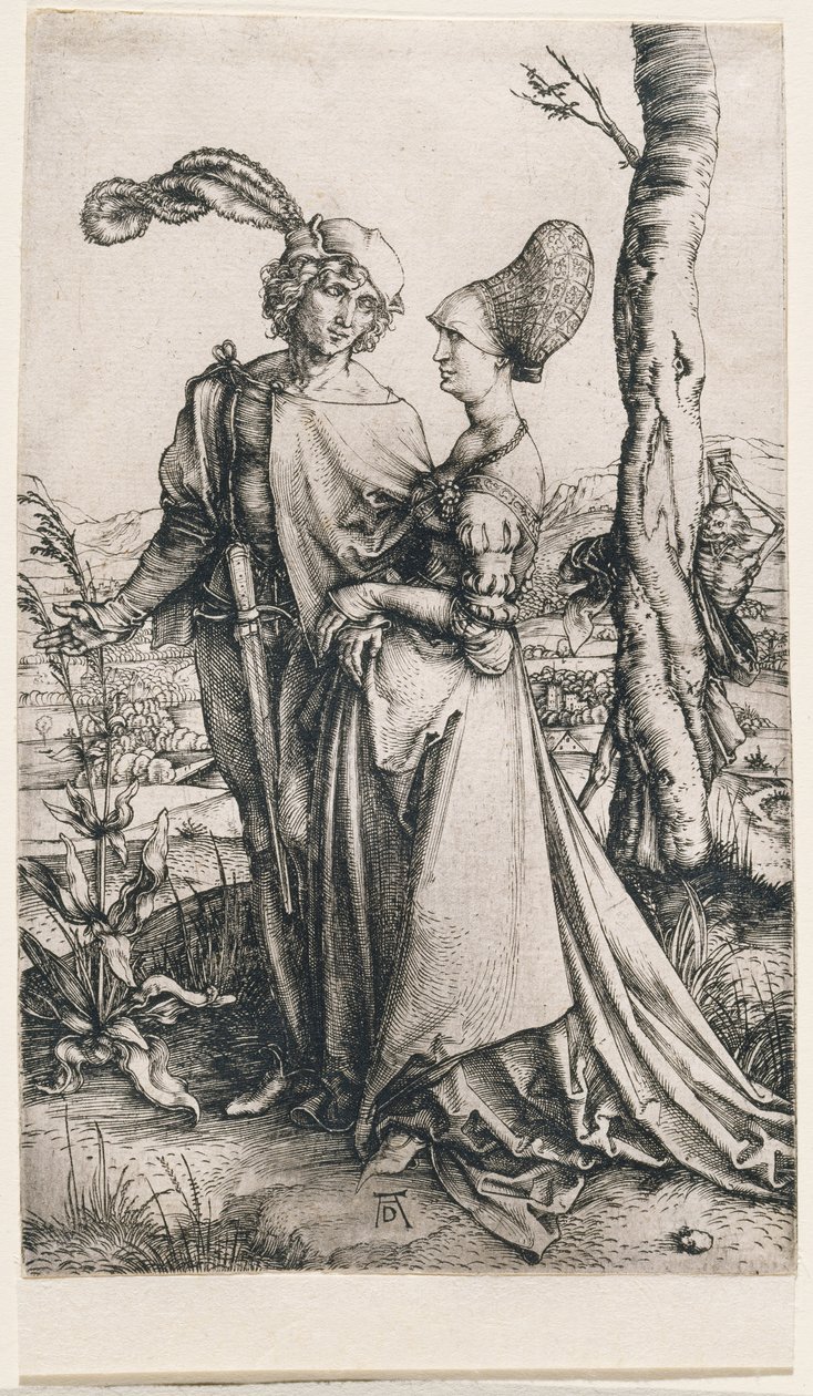 De dood en de geliefden door Albrecht Dürer