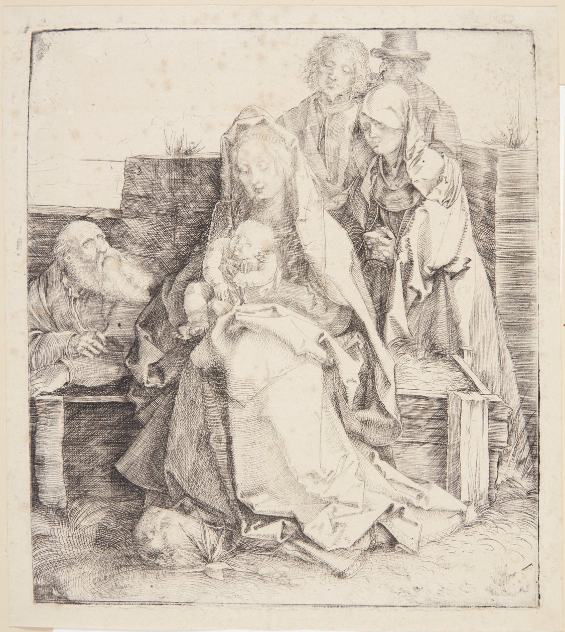 De heilige familie, zes personen door Albrecht Dürer