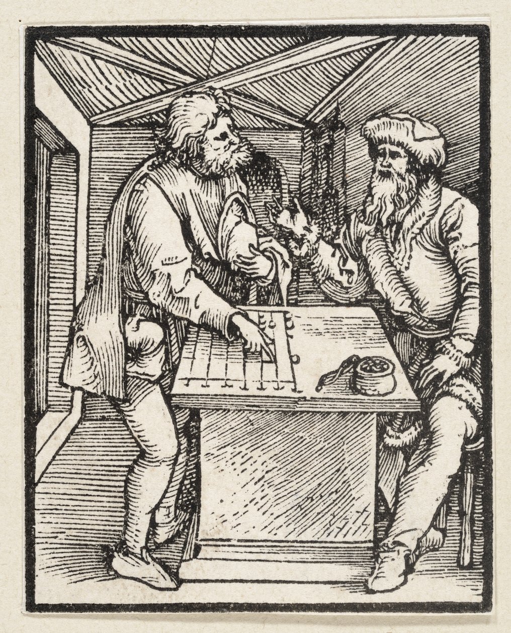 De rijke man en zijn rentmeester (uit: Postilla, 43 houtsneden) door Albrecht Dürer