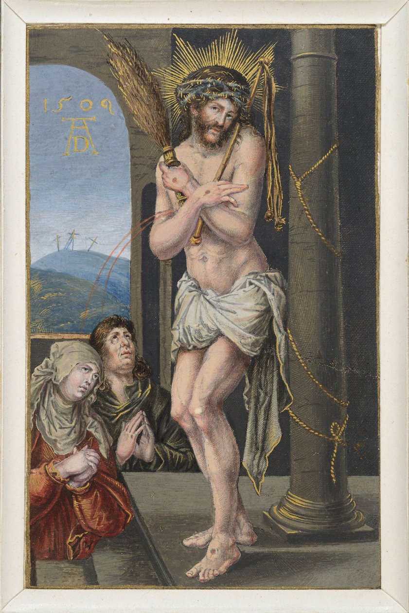 De Lijdende aan de geselzuil door Albrecht Dürer