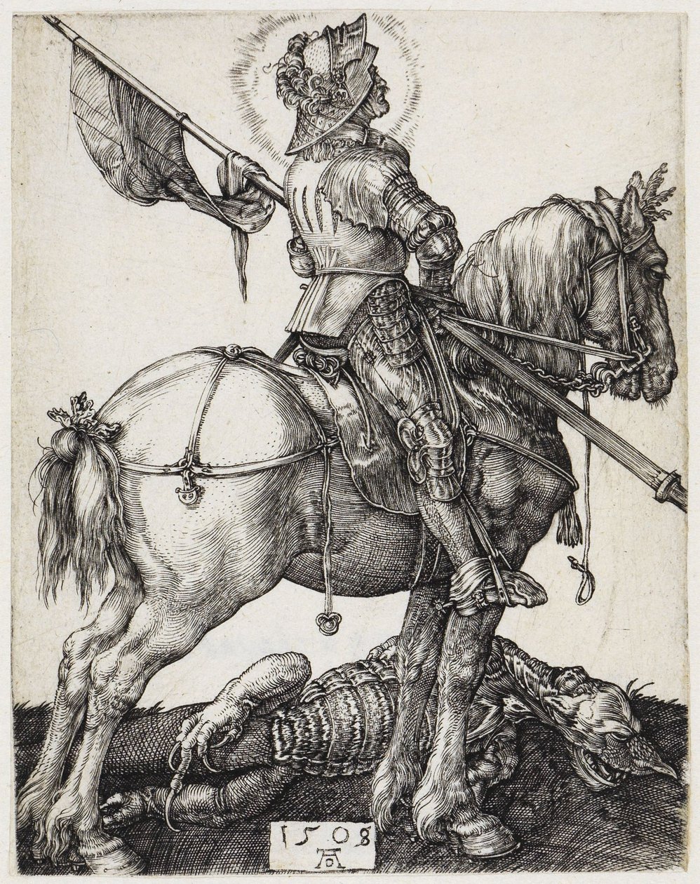 De heilige Joris te paard door Albrecht Dürer