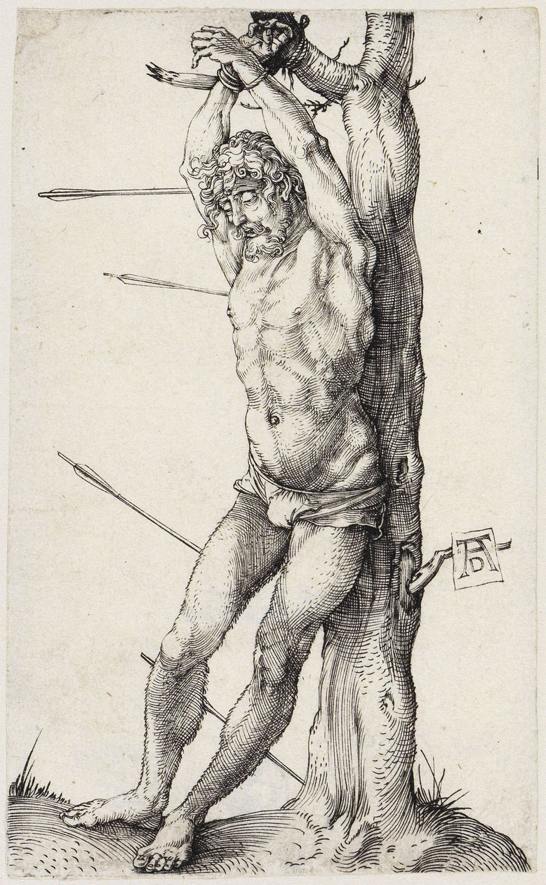 De heilige Sebastiaan bij de boom door Albrecht Dürer