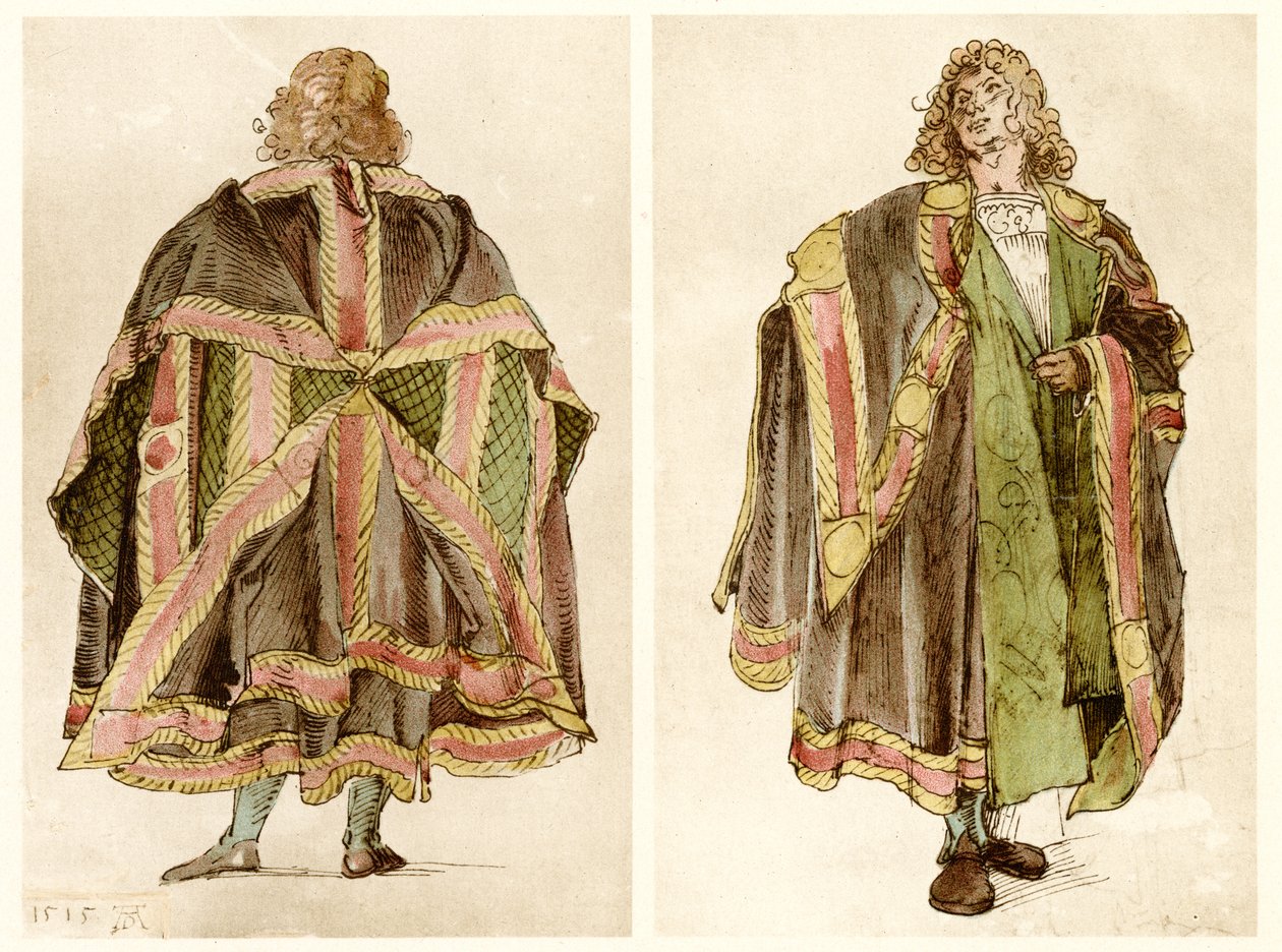 Ontwerpen van keizerlijke hofkostuums door Albrecht Dürer