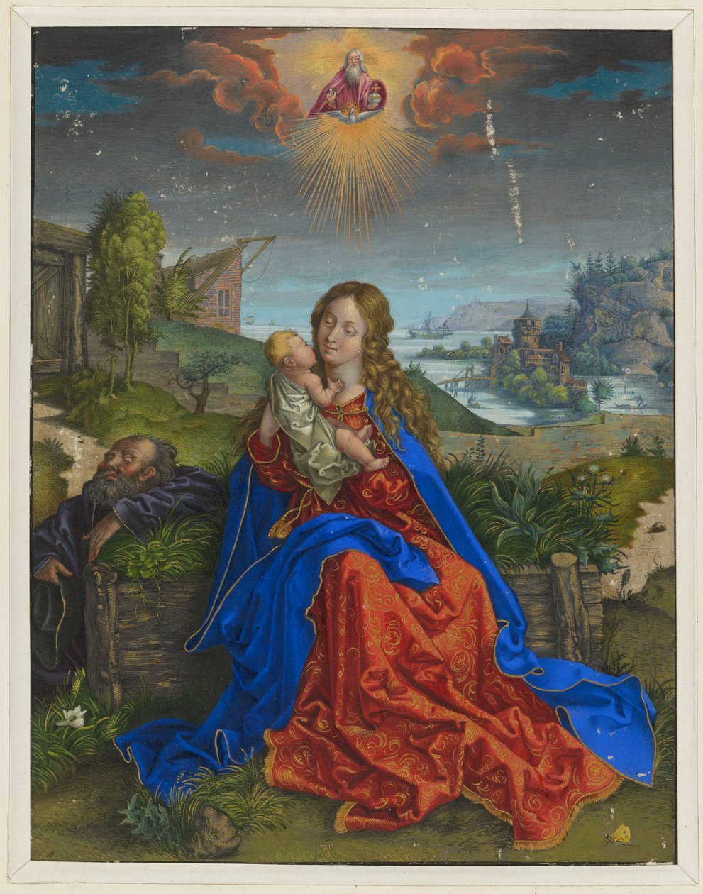 De Heilige Familie met de vlinder door Albrecht Dürer