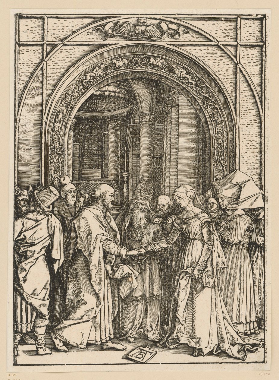 De verloving van Maria (het leven van Maria) door Albrecht Dürer