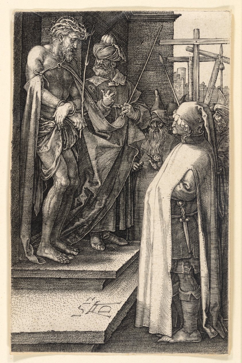Ecce Homo (Passie in kopergravure) door Albrecht Dürer
