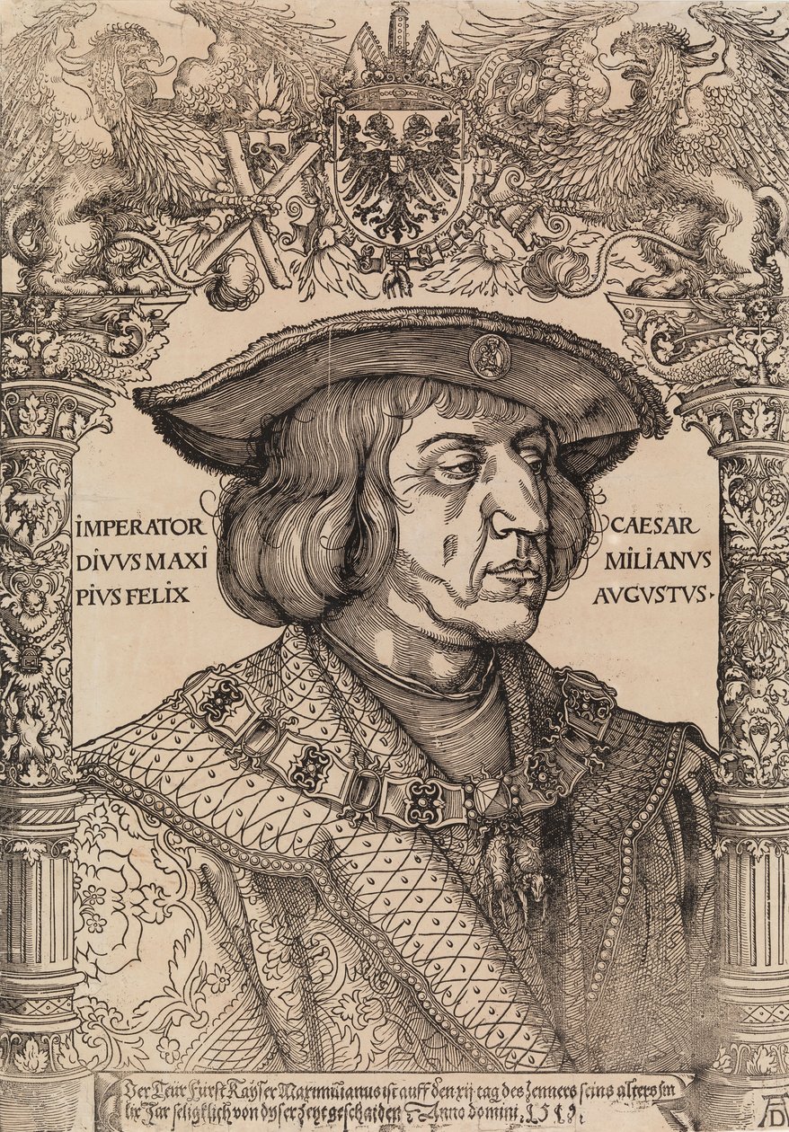 Keizer Maximiliaan I door Albrecht Dürer