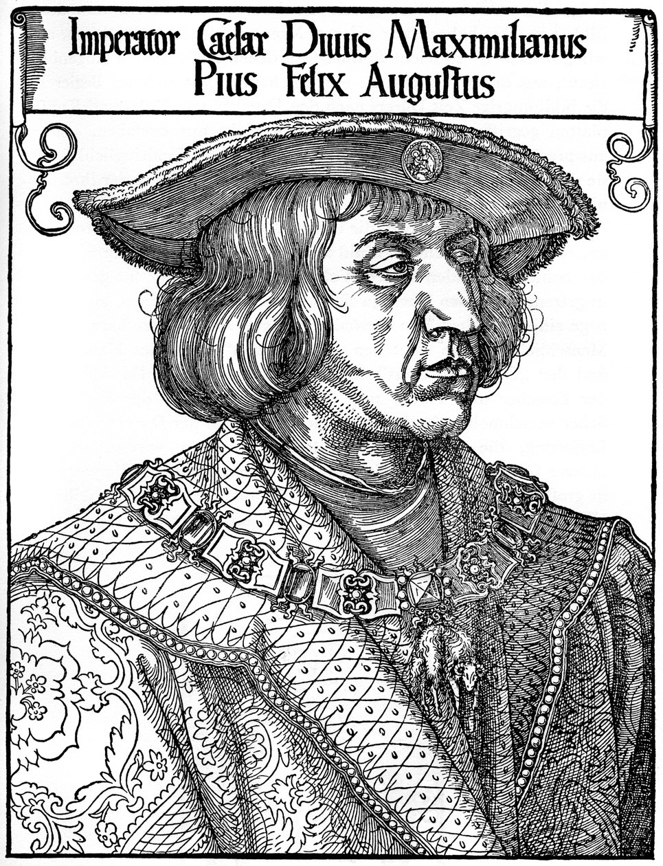 Keizer Maximiliaan I, 1519, 1936 door Albrecht Dürer