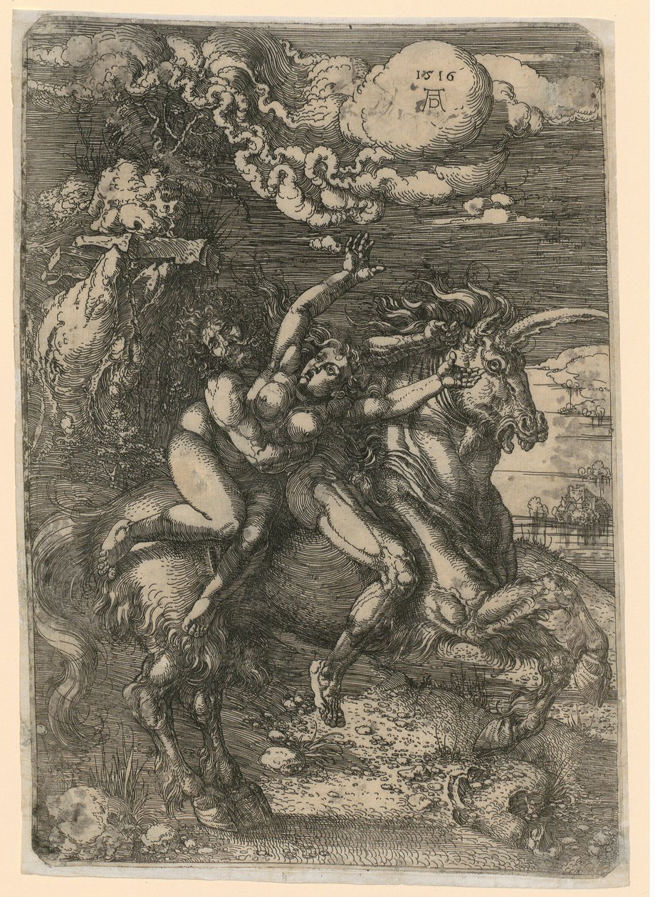 Ontvoering op de eenhoorn door Albrecht Dürer
