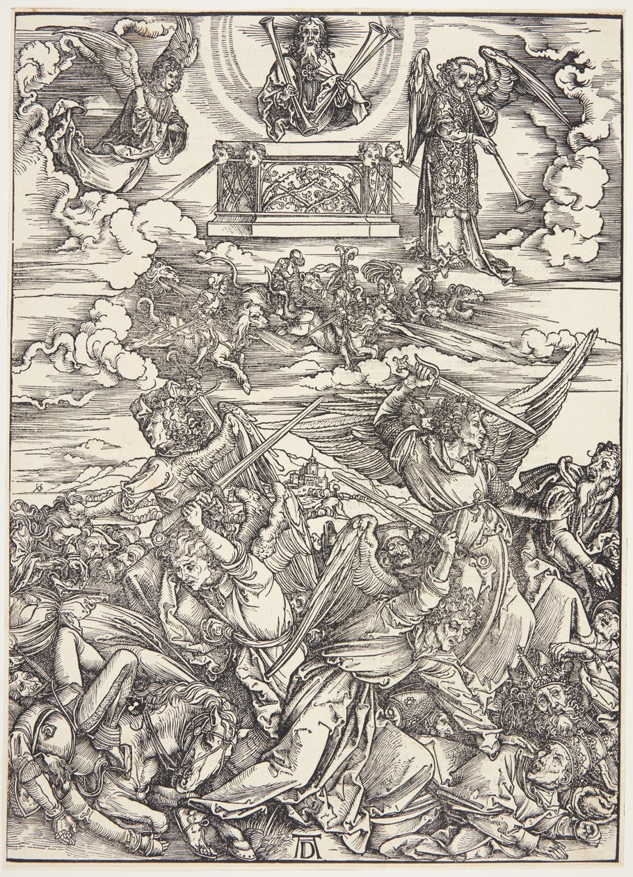 Vier wrekende engelen van de Eufraat door Albrecht Dürer