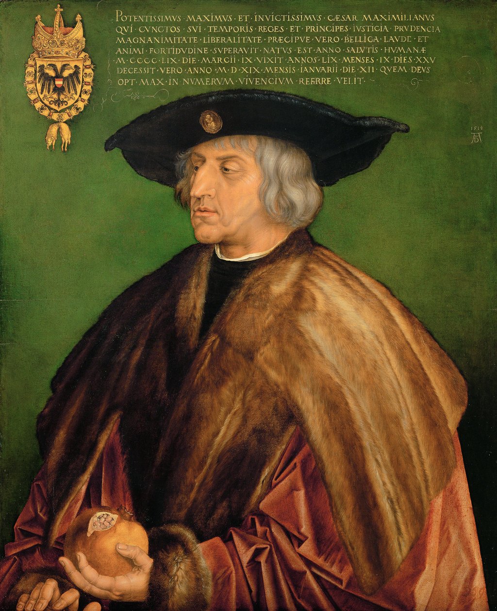 Duits: Kaiser Maximilian I. Maximiliaan I, Heilige Roomse Keizer door Albrecht Dürer