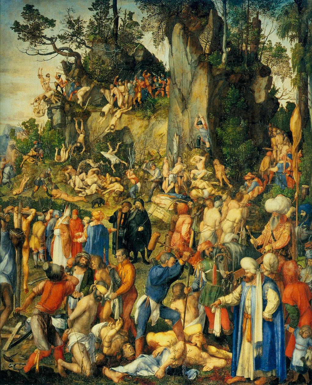 Duits: Marter der zehntausend Christen Martelaarschap van de Tienduizend door Albrecht Dürer