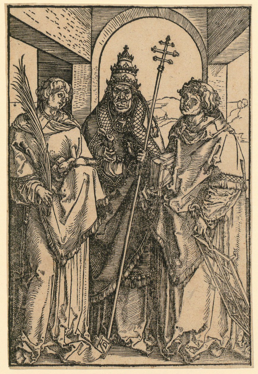 De heiligen Stefanus, Sixtus en Laurentius door Albrecht Dürer