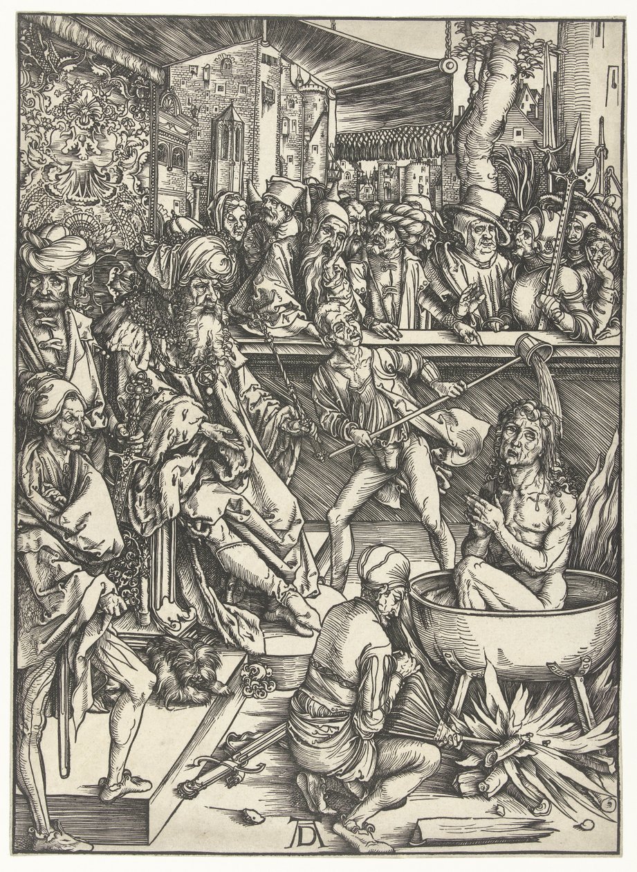 Het martelaarschap van Johannes de Evangelist door Albrecht Dürer