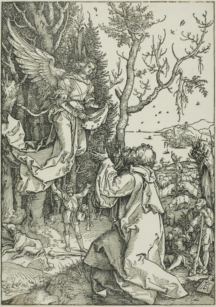 Joachim en de Engel, uit Het Leven van de Maagd door Albrecht Dürer