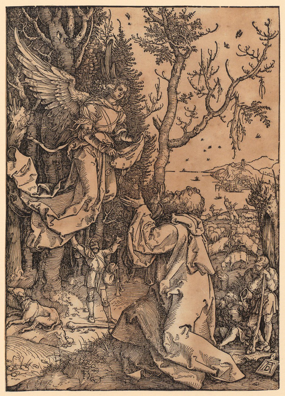 Joachim in het veld, blad 3 uit de serie „Het leven van Maria” door Albrecht Dürer