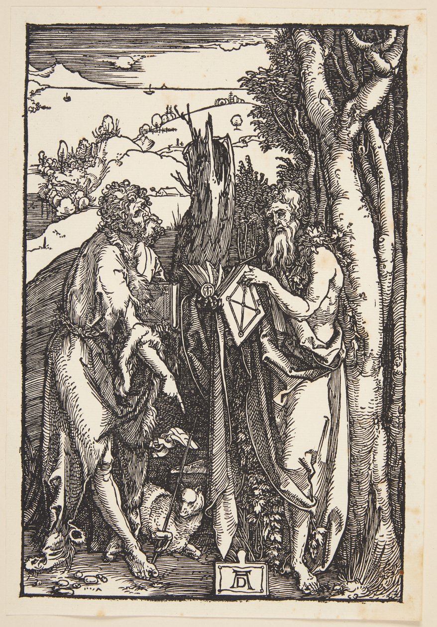 Johannes de Doper en St. Onuphrius in de Wildernis door Albrecht Dürer